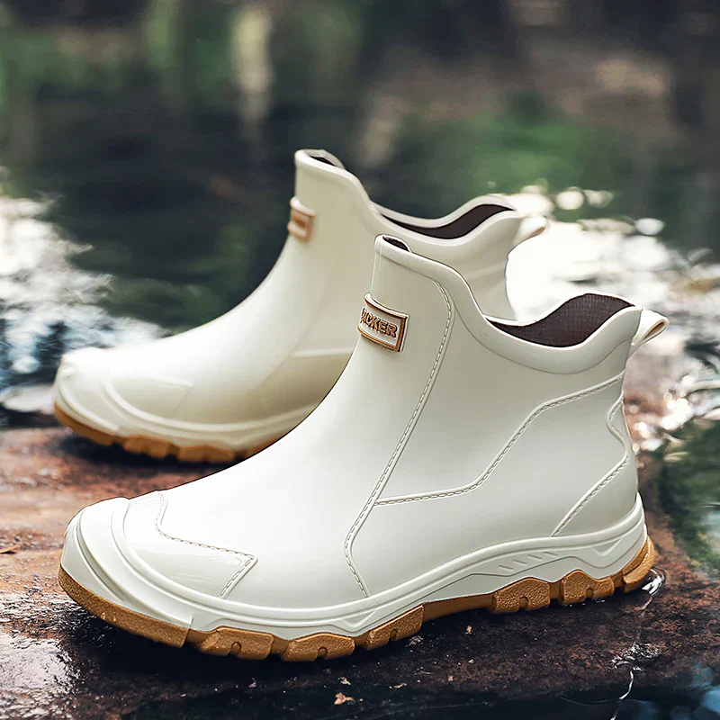 Men’s Waterproof Rain Boots with Grip Sole