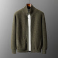 Cashmere High Collar Button Cardigan for Men | Business and Winter Wear