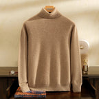 Goat Cashmere Slim Fit Turtleneck Sweater for Men | Winter Wear