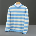 Merino Wool Striped Crewneck Sweater for Men | Autumn and Winter Wear