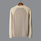 Merino Wool Half Zip Polo Collar Sweater for Men | Autumn and Winter Wear