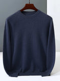 Pure Cashmere Crew Neck Sweater for Men | Everyday Layering