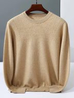 Pure Cashmere Crew Neck Sweater for Men | Everyday Layering