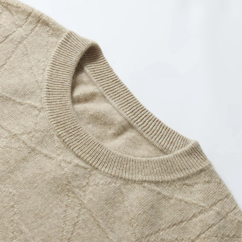 Pure Cashmere Crew Neck Sweater for Men | Everyday Layering