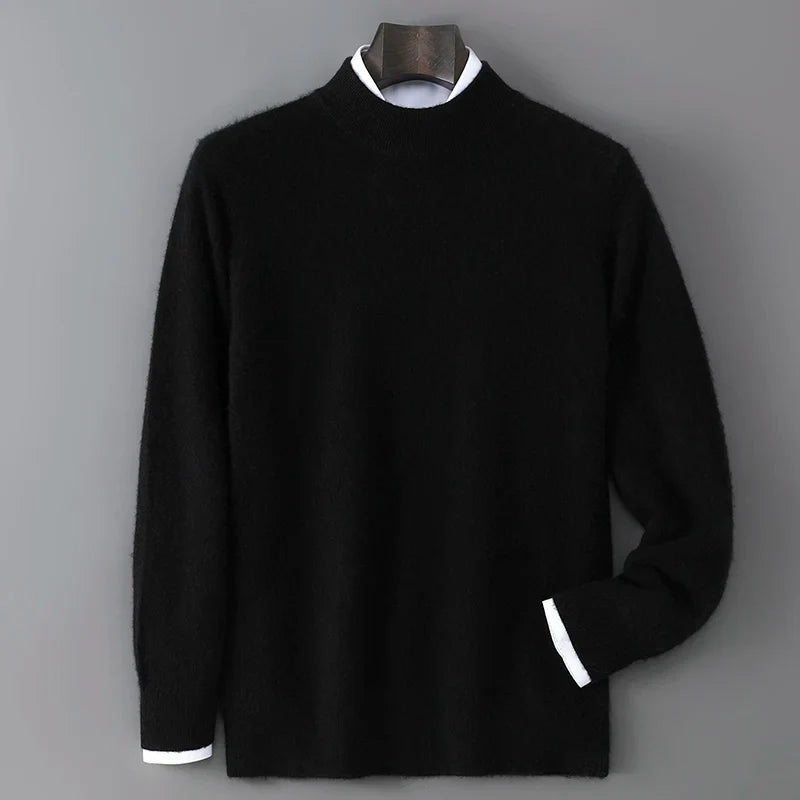 Soft Cashmere Mock Neck Sweater for Men | Smart Casual Wear