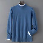 Soft Cashmere Mock Neck Sweater for Men | Smart Casual Wear