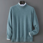 Soft Cashmere Mock Neck Sweater for Men | Smart Casual Wear