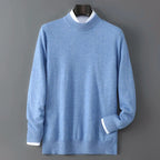 Soft Cashmere Mock Neck Sweater for Men | Smart Casual Wear