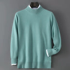 Soft Cashmere Mock Neck Sweater for Men | Smart Casual Wear