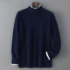 Soft Cashmere Mock Neck Sweater for Men | Smart Casual Wear