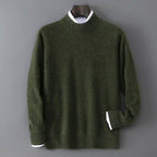 Soft Cashmere Mock Neck Sweater for Men | Smart Casual Wear