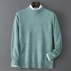 Soft Cashmere Mock Neck Sweater for Men | Smart Casual Wear