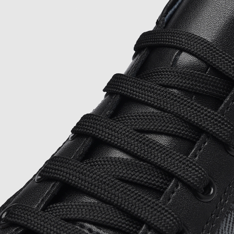 Checkered Panel Leather Low Top Sneakers for Men | Urban and Street Wear