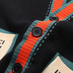 Heritage Colourblock Knit Cardigan for Men | Casual and Office Wear