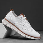 Perforated Breathable Casual Sneakers for Men | Work and Travel Wear