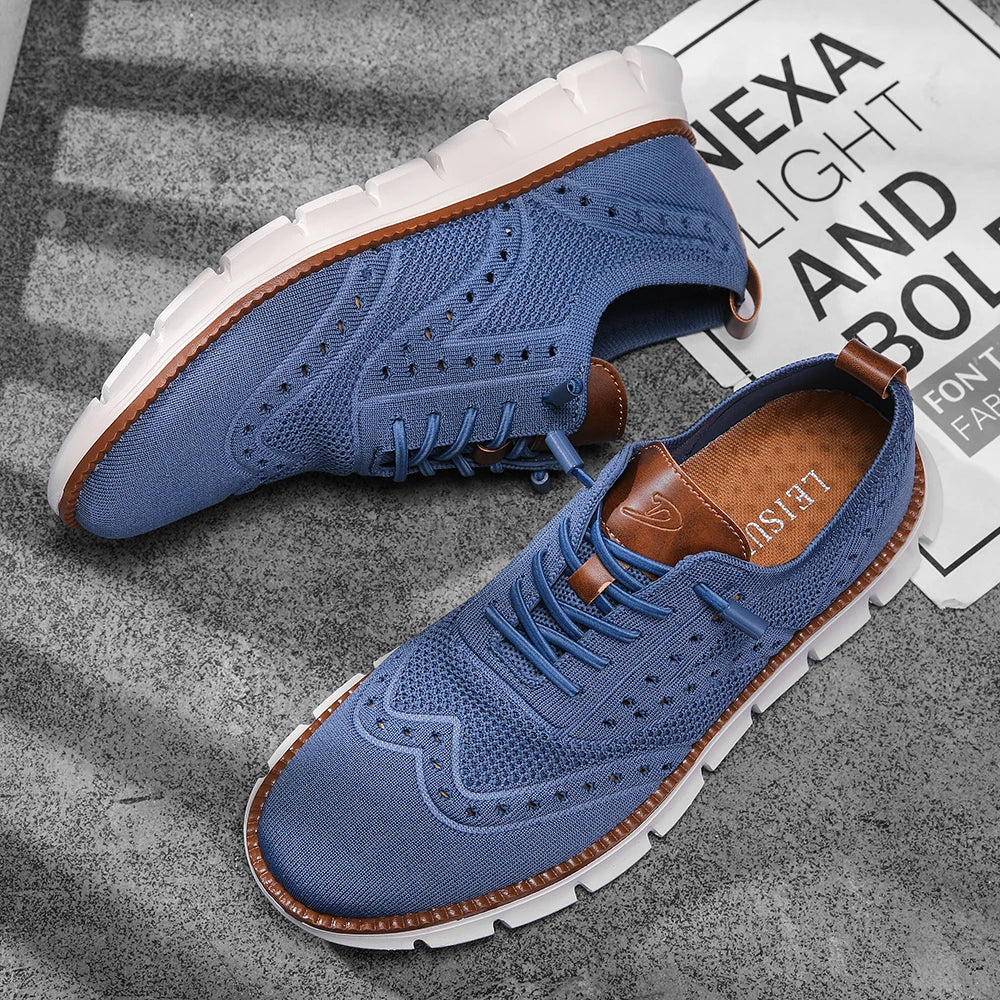 Perforated Breathable Casual Sneakers for Men | Work and Travel Wear