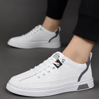 Quilted Faux Leather Low Top Sneakers for Men | Smart Casual Wear