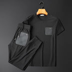 Textured Fabric Relaxed Lounge Set for Men | Loungewear