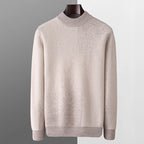 Gradient Jacquard Wool Half High Collar Sweater for Men | Winter Wear