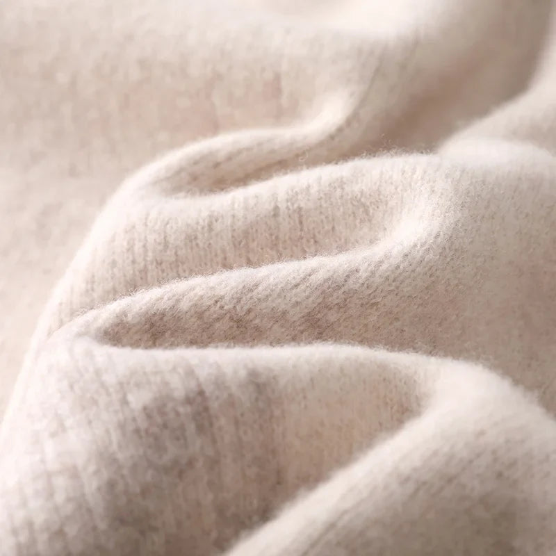 Gradient Jacquard Wool Half High Collar Sweater for Men | Winter Wear