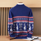 Nordic Pattern Pure Wool Sweater for Men | Winter Wear