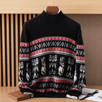 Nordic Pattern Pure Wool Sweater for Men | Winter Wear