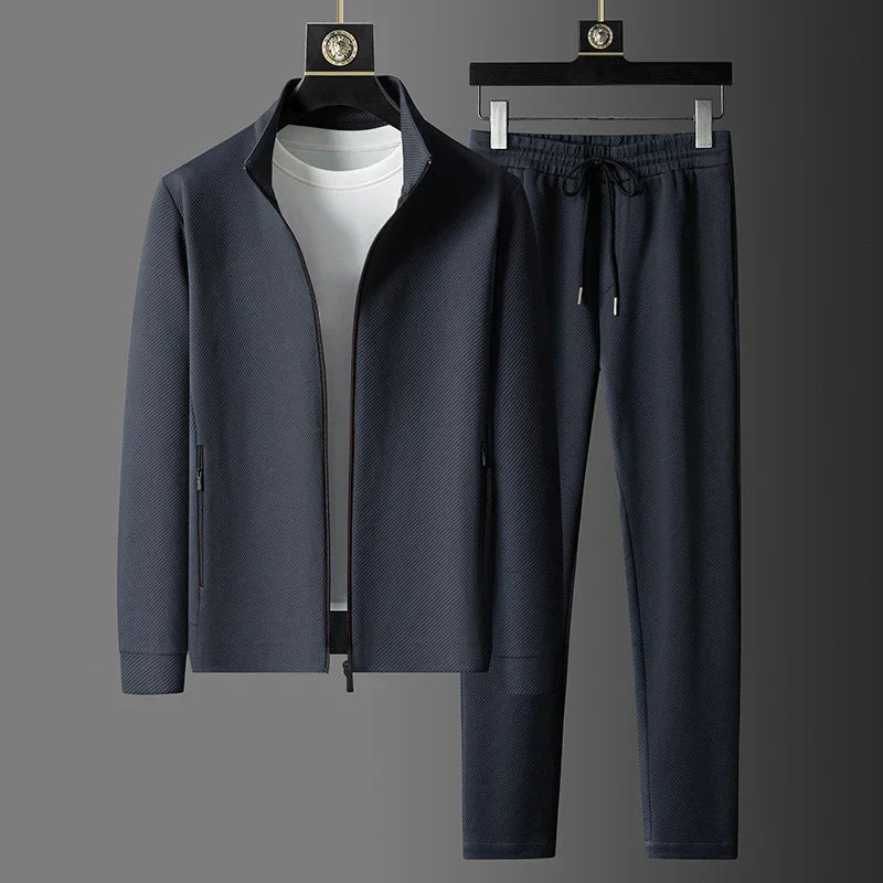 Moisture Wicking Full Zip Athletic Tracksuit Set for Men | Gym and Travel