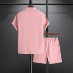 Short Sleeve Shirt and Shorts Beachwear Set for Men | Summer Wear