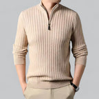 Half Zip Wool Turtleneck Sweater for Men | Autumn and Winter Wear