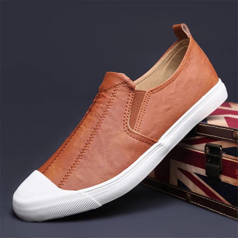 Leather Slip On Casual Loafers for Men | Spring and Summer Wear