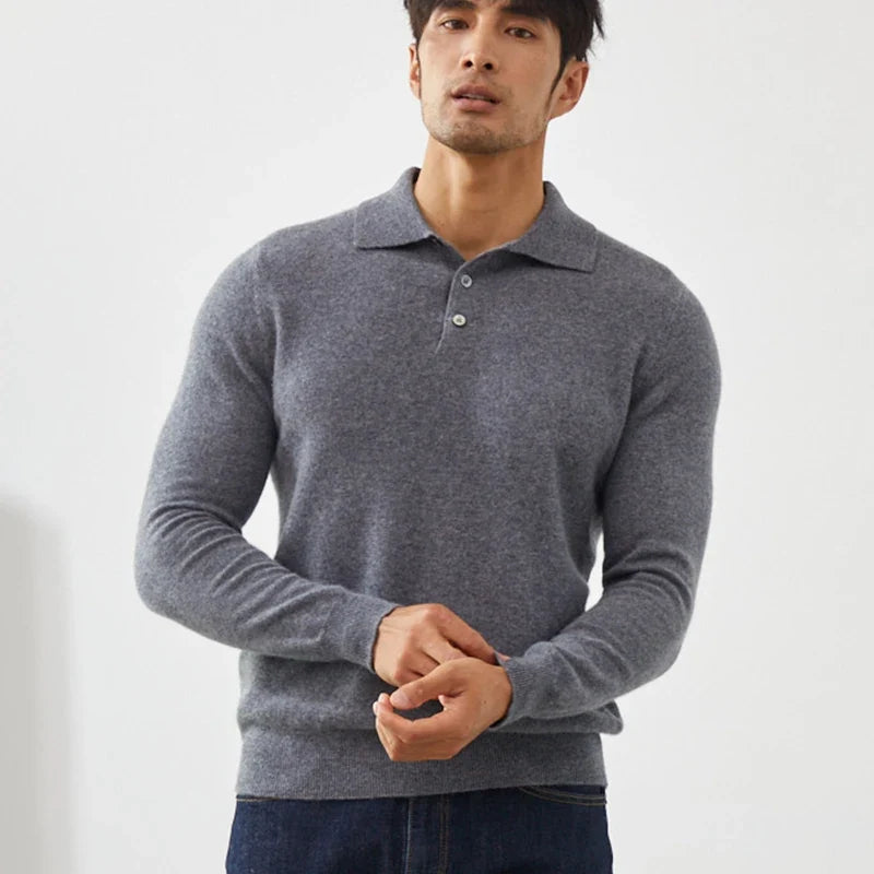 Cashmere Polo Sweater for Men | Business and Casual Wear