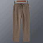 Merino Wool Knit Tapered Joggers for Men | Winter Loungewear
