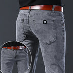 Stone Grey Wash Straight Leg Slim Fit Jeans for Men | Everyday Wear