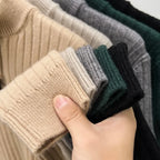 Half Zip Wool Turtleneck Sweater for Men | Autumn and Winter Wear