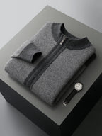 Merino Wool Cardigan and Straight Leg Trouser Set for Men | Autumn and Winter Wear