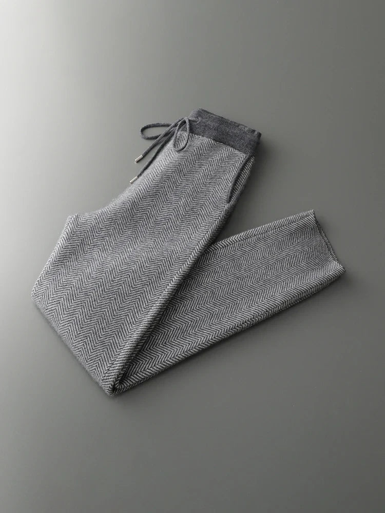 Merino Wool Cardigan and Straight Leg Trouser Set for Men | Autumn and Winter Wear