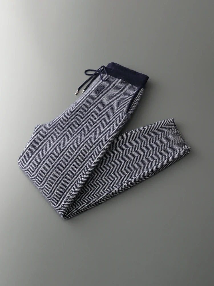 Merino Wool Cardigan and Straight Leg Trouser Set for Men | Autumn and Winter Wear