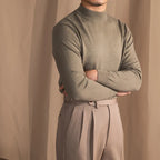 Merino Wool Half Turtleneck Sweater for Men | Smart Casual Wear