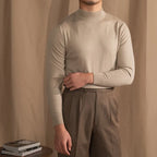 Merino Wool Half Turtleneck Sweater for Men | Smart Casual Wear