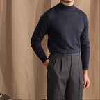 Merino Wool Half Turtleneck Sweater for Men | Smart Casual Wear