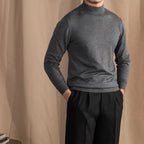 Merino Wool Half Turtleneck Sweater for Men | Smart Casual Wear