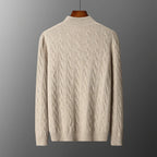 Thick Knit Merino Wool Half Zip Sweater for Men | Autumn and Winter Wear