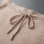 Merino Wool Knit Tapered Sweatpants for Men | Autumn and Winter Wear
