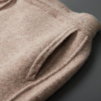 Merino Wool Knit Tapered Sweatpants for Men | Autumn and Winter Wear