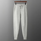 Merino Wool Knit Tapered Sweatpants for Men | Autumn and Winter Wear