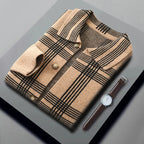 Merino Wool Lapel Collar Button Cardigan for Men | Transitional Layering
