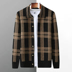 Merino Wool Lapel Collar Button Cardigan for Men | Transitional Layering