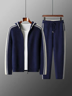Merino Wool Hoodie and Straight Leg Trouser Tracksuit Set for Men | Winter Wear