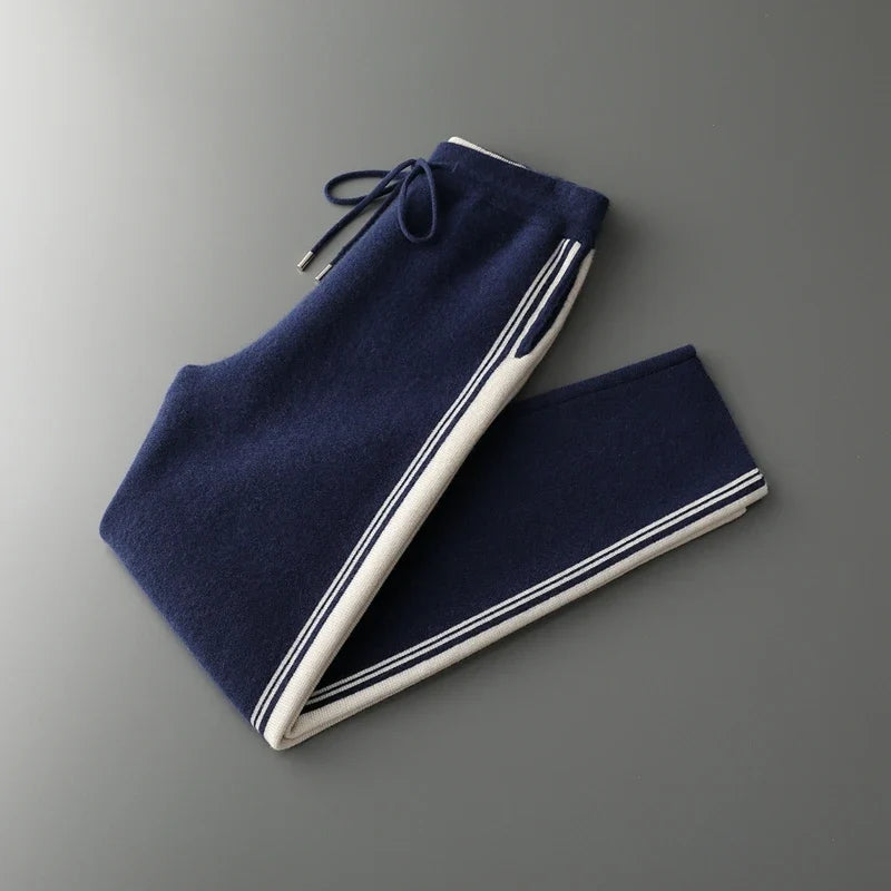 Merino Wool Hoodie and Straight Leg Trouser Tracksuit Set for Men | Winter Wear