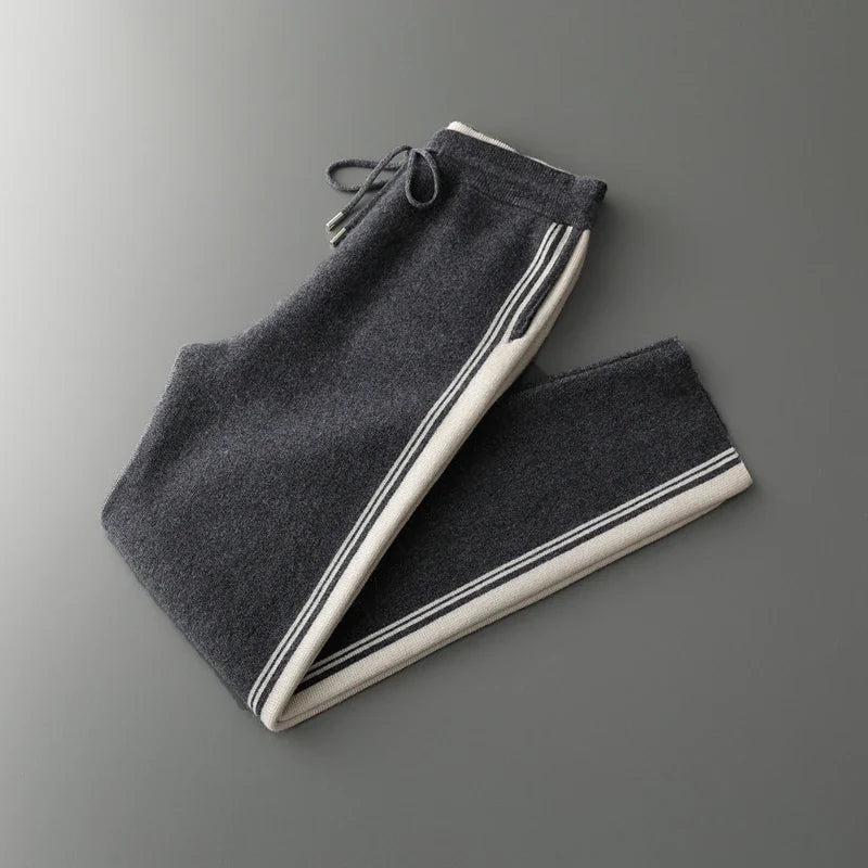 Merino Wool Hoodie and Straight Leg Trouser Tracksuit Set for Men | Winter Wear
